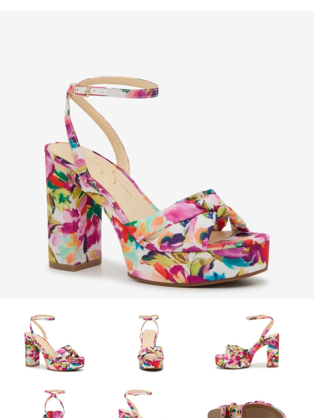 Jessica Simpson Multicolor Floral Platform Sandal